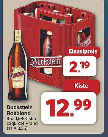 Duckstein Robblond 8 x 0,5 l-Kiste