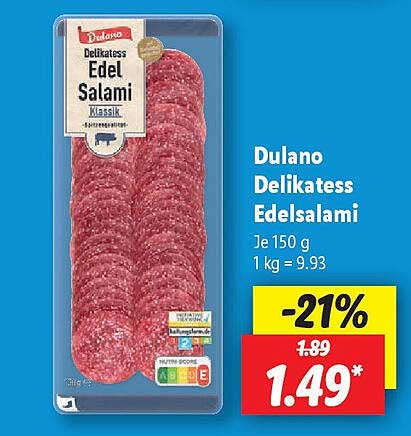 Dulano Delikatess Edelsalami 150 g