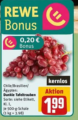 Dunkle Tafeltrauben - Jetzt im REWE Kaufpark-Prospekt!