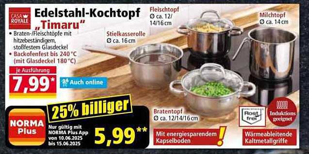 Edelstahl-Kochtopf "Timaru"