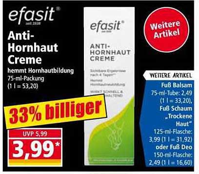 efasit Anti-Hornhaut Creme 75-ml-Packung