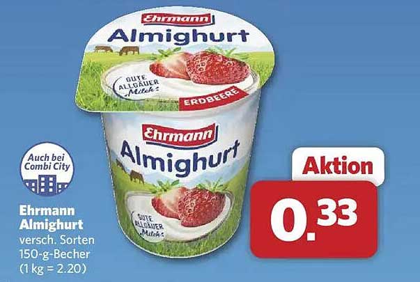 Ehrmann Almighurt versch. Sorten 150-g-Becher