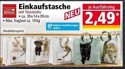 Einkaufstasche mit Tiermotiv