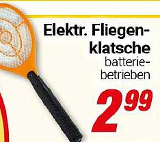 Elektrische Fliegenklatsche - batteriebetrieben