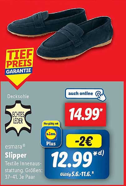 esmarara® Slipper aus echtem Leder