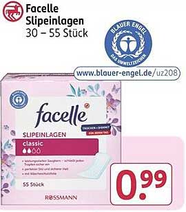 Facelle Slippeinlagen 30 – 55 Stück