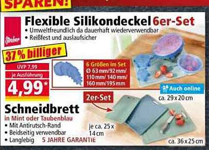 Flexible Silikondeckel 6er-Set