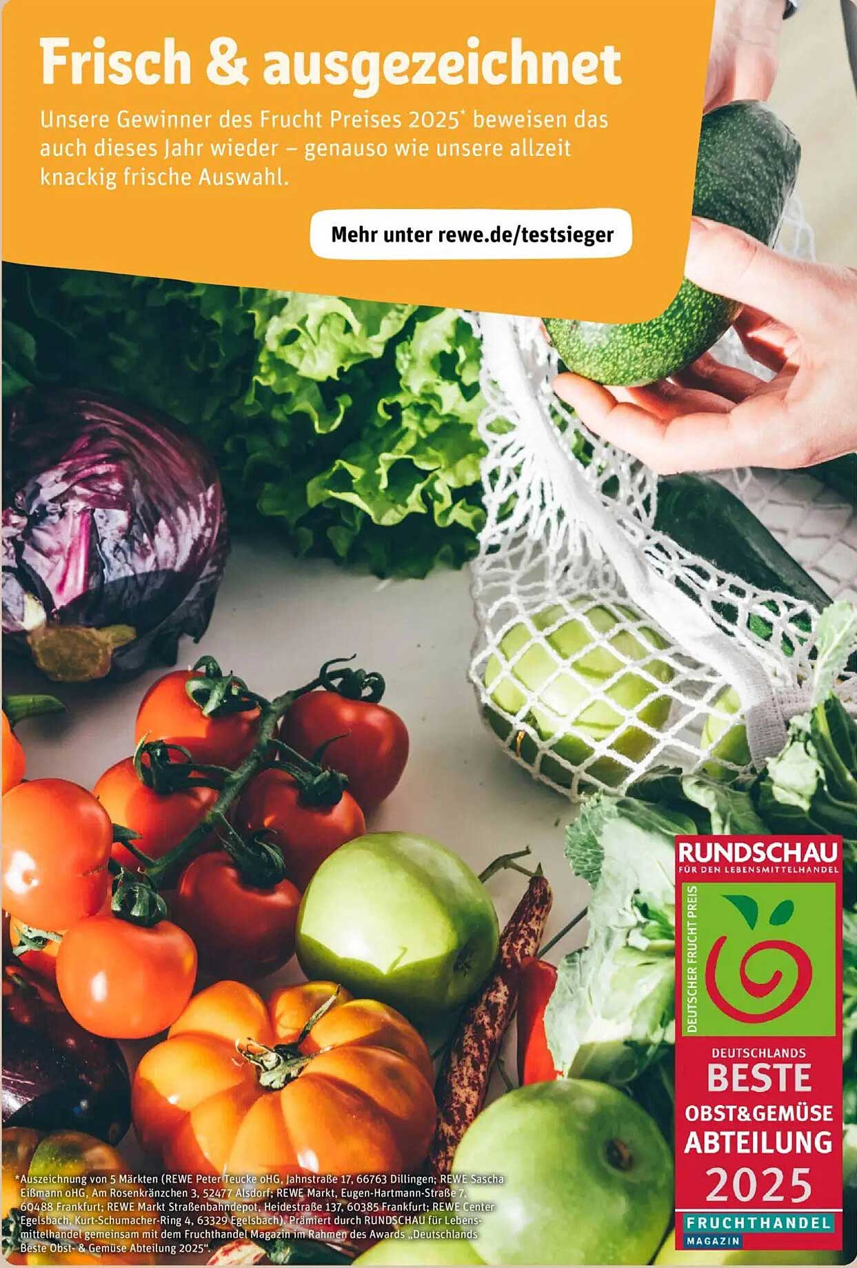 Frisch & ausgezeichnet - Deutschlands beste Obst- und Gemüseabteilung 2025