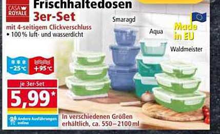 Frischhaltedosen 3er-Set - CASA ROYALE