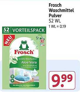 Frosch Waschmittel Pulver Aloe Vera 52 WL