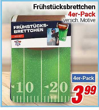 Frühstücksbrettchen 4er-Pack - verschiedene Motive