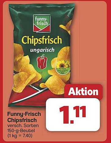 Funny-Frisch Chipsfrisch ungarisch 150-g-Beutel