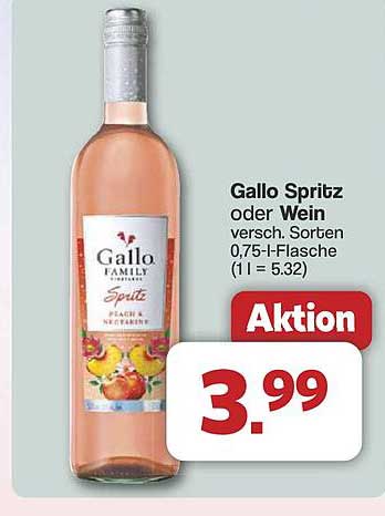 Gallo Spritz oder Wein 0,75-l-Flasche - Aktionspreis!