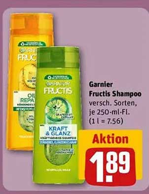 Garnier Fructis Shampoo – verschiedene Sorten, je 250-ml-Fl.