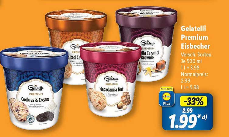 Gelatelli Premium Eisbecher – Verschiedene Sorten