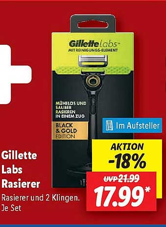 Gillette Labs Rasierer mit Reinigungs-Element