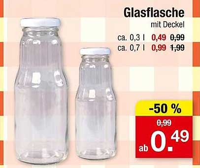Glasflasche mit Deckel