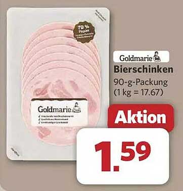 Goldmarie Bierschinken 90-g-Packung