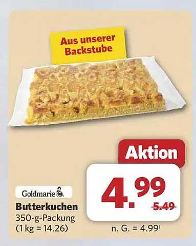 Goldmarie Butterkuchen 350-g-Packung