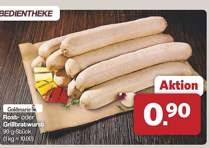 Goldmarie Rost- oder Grillbratwurst 90-g-Stück