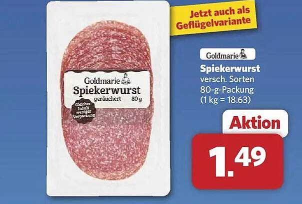Goldmarie Spiekewurst 80 g - geräuchert