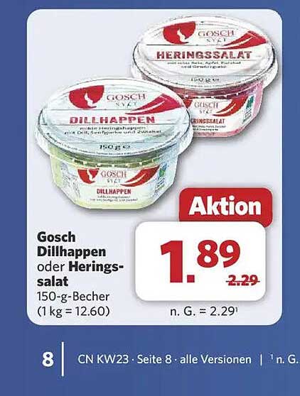 Gosch Dillhappen oder Heringssalat 150-g-Becher