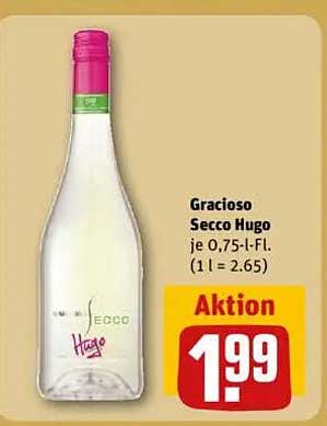 Gracioso Secco Hugo 0,75 l Flasche