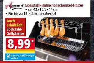 grill gourmet Edelstahl-Hähnchenschenkel-Halter