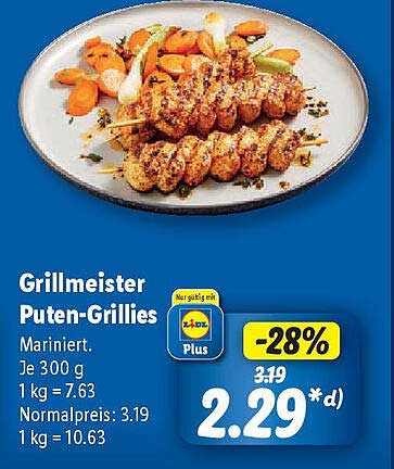 Grillmeister Puten-Grillies, 300 g - Marinierte Köstlichkeiten