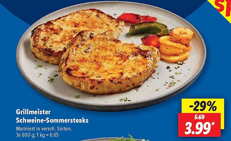Grillmeister Schweine-Sommersteaks