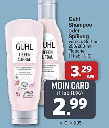 Guhl Shampoo oder Spülung - Verschiedene Sorten 250/200-ml-Flasche