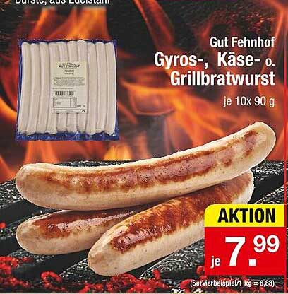 Gut Fehnnhof Gyros-, Käse- o. Grillbratwurst
