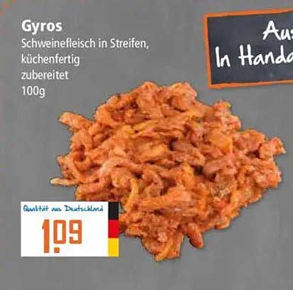 Gyros - Schweinefleisch in Streifen, küchenfertig zubereitet 100g