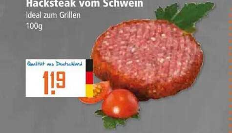 Hacksteak vom Schwein - ideal zum Grillen (100g)