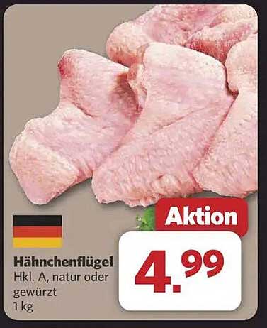Hähnchenflügel Hkl. A, natur oder gewürzt