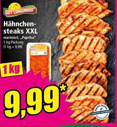 Hähnchensteaks XXL mariniert, "Paprika" 1-kg-Packung