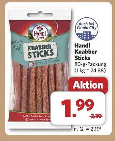 Handl Knabber Sticks 80-g-Packung