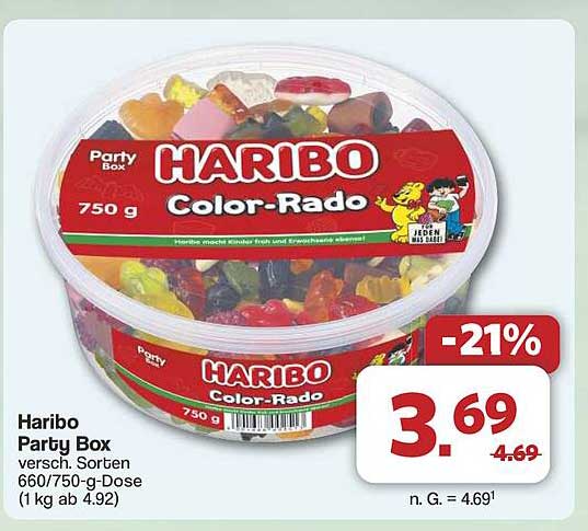 Haribo Party Box - Color-Rado 750 g
