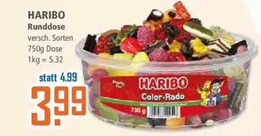 HARIBO Runddose – verschiedene Sorten 750g
