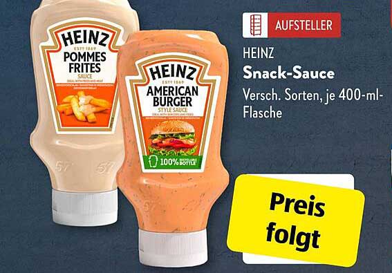 HEINZ Snack-Sauce – Verschiedene Sorten, je 400-ml-Flasche