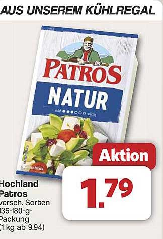 Hochland Patros Natur – Verschiedene Sorten in 135-180-g-Packung