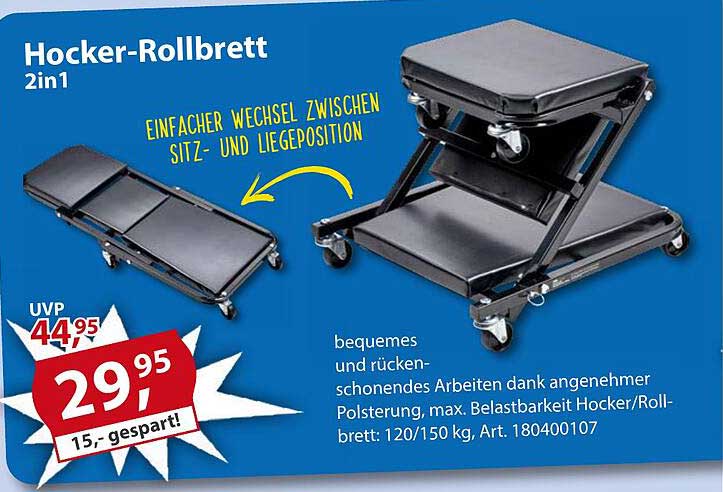 Hocker-Rollbrett 2in1