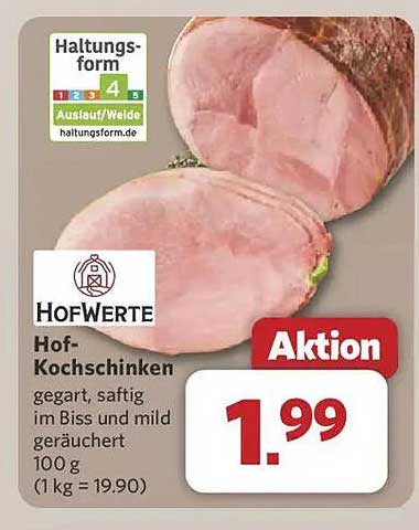 Hof-Kochschinken - gegart, saftig im Biss und mild geräuchert