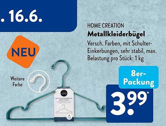 Home Creation Metallkleiderbügel 8er-Packung