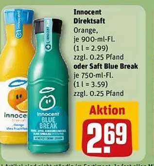 Innocent Direktsaft Orange und Blue Break