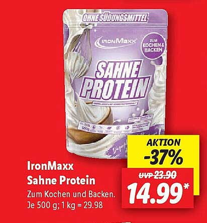 IronMaxx Sahne Protein - Ideal zum Kochen und Backen