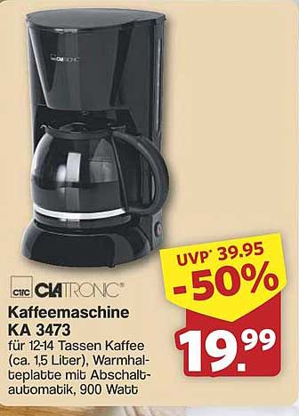 Kaffeemaschine KA 3473 von C4Tron – Ideal für perfekten Kaffeegenuss