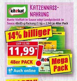 Katzennassnahrung von Kitekat - 48er Pack