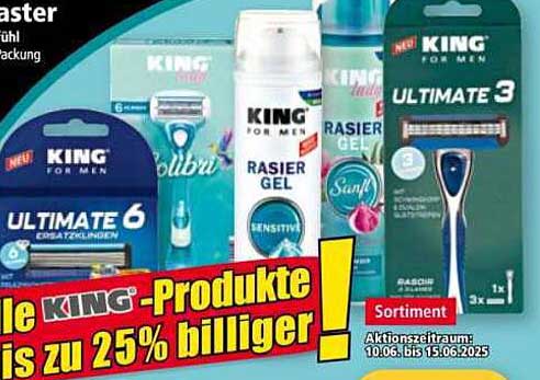 KING-Produktaktion: Bis zu 25% Rabatt auf alle Artikel