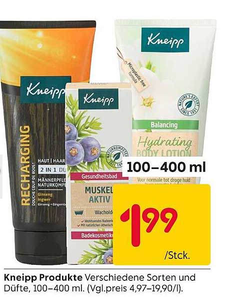 Kneipp Produkte Verschiedene Sorten und Düfte, 100-400 ml